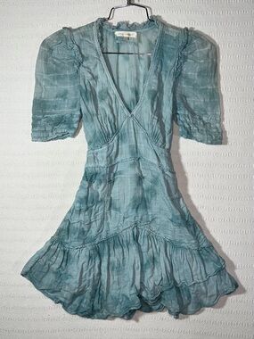 Love Shack Fancy Arlo Mini Tie Dye Dress Womens Size 2 Cotton Designer Sundress